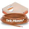 Lapp 4510032 - Cavo Elettrico H05V-K, 1 x 0,75 mm², Marrone, 100 m | Filo di rame a trefoli sottili, flessibile, diametro 2,4 mm, tensione 300/500 V, ideale per cablaggio interno