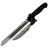 NovaBest Coltello per mancini con lama in acciaio inox e guida distanziatrice