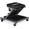 Relaxdays Carrello sotto Auto da Meccanico, Sgabello Officina con Ruote a 360°, 150 kg, Pieghevole, Acciaio, Nero Grigio