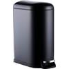 Relaxdays Cestino, 10 Litri, Chiusura Automatica, Interno Removibile, Bagno, Nero, Pattumiere