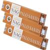 NKlaus 3X Golden Nag Palo Santo Bastoncini di Incenso 45g - Incenso Arrotolato a Mano con Profumo Caldo di Legno Sacro - Qualità Masala per Rituali e Meditazione