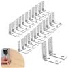 Smomend 25pcs Premium Staffe Angolari 40x40x15mm, Angolari Metallo Per Legno, Resistente, Ruggine, Intemperie,Legno,Muratura,Sicurezza,Facilità Montaggio,Durabilità,Falegnameria,Costruzione