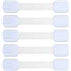 pawpoem 5PCS Sicurezza Cassetti Bambini, Chiusura Cassetti per Bambini Regolabile, Blocca Sportelli per Bambini,Ferma Cassetti Sicurezza Bambini, Facile Installazione Senza Foratura, Protezione Casa