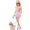 TOYS ONE S.R.L. Barbie Twinning Looks bambola bionda con cagnolino outfit coordinati JFP36