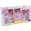 NICE SRL Perline ABC Flower Bouquet, perline colorate, perline bambini, bracciali, collane, smile, cuori, stelle, fiori, fai da te, 6+
