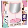 NICE SRL PINKIT Mirror - Specchio da Trucco a Forma di Gatto con Luce LED