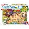 Schmidt Spiele 56379 Funny Farm, 40 Piece Children's Puzzle with Add-on (Farm Figures)