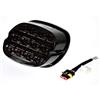 HDBUBALUS Fanale Posteriore A Led per Moto per Harley Dyna Fat Boy Flstf Night Train Fxstb Softail Sportster Road King Electra Glide Nero