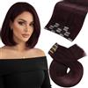 Moresoo Extension Capelli Veri Clip Fascia Unica Rosso #99J 25cm 5pz 80g