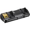 Dewalt DCB132 XR Caricatore Doppia Porta, 18 V, Giallo/Nero