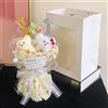 Grazioso bouquet di peluche a forma di cane, fatto a mano, per la festa