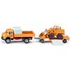 Siku 4117, Mercedes-Benz 710 con Pala Gommata Kramer 411 Bölling, 1:50, Metallo,Plastica, Giallo, Parti Mobili