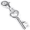 jewellerybox Ciondolo Chiave con Cuore per Aggancio in Argento 925