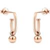 SOFIA MILANI - Orecchini da Donna in Argento 925 - Placcati in Oro Rosa - Orecchino a Perno a Sfera - E1154