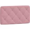 vidaXL Cuscino per testiera rosa 80 cm in velluto
