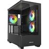 Sharkoon CASE M-ATX Curve Glass Panel 2x U3 1x Type-C TRRS - Custodia