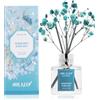 Airkeep Profumatore Ambiente 50ml - Ocean Mist & Sea Salt - Diffusore a Bastoncini con Fiori Secchi - Ideale per Bagno, Piccoli Spazi e Casa - Idea Regalo
