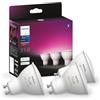 Philips Hue White and Color Ambiance, Faretto LED Smart GU10, Luce Bianca e Colorata, 350lm, Compatibile con Bluetooth, controllo vocale con Alexa, Apple Home e Google Assistant, pack da 3