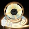 iNextStation 10M Bianco Caldo Strascia LED, 24V COB Strisce LED Dimmerabile CRI93+, Tagliabili Adesive Luci Luminosa per Scrivania Cucina Camera Retroilluminazione TV PC Bar Decorare con Alimentatore