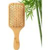 Hisdricus Spazzola bamboo per capelli, Spazzola legno per capelli,antistatica, per uomini, donne e bambini, per capelli lunghi e spessi e per capelli lisci e ricci, design anti-crespo-piazza