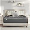 Novilla Topper Materasso Matrimoniale 160x190 cm, Sovramaterasso Imbottito 5cm Effetto Piuma, Morbido in Microfibra, Traspirante e Lavabile-Grigio scuro
