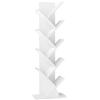 VASAGLE CUSTOS Collezione - Libreria ad Albero, Scaffale da Pavimento Moderno Autoportante, per Camera da Letto, Soggiorno, Studio, 20 x 38 x 115,2 cm, Bianco Nuvola LBC609WB01