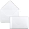 NEUSER PAPIER 75 buste bianche per condoglianze, formato DIN C6, 114 x 162 mm, con adesivo umettabile, senza finestra, per funerali, ringraziamenti, condoglianze