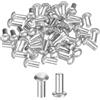 QUARKZMAN 50 Pcs Rivetti a Testa Bombata in Alluminio Solido, Diametro M6 x Lunghezza 12mm Rivetti a Testa Tonda in Alluminio per Riparazioni di Barche, Macchinari, Industria Automobilistica