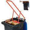 Relaxdays Compattatore Rifiuti Domestico, Trash Compactor, Pressa Manuale per Bidone della Spazzatura, Acciaio, Rosso