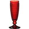Villeroy & Boch Boston Coloured Flûte da Champagne, Vetro Cristallo, Rosso, 16.3 x 6 x 6 cm