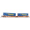 PIKO EXPERT 58979-2 Wascosa T3000e livrea arancio con 2 semirimochi "LKW Walter"