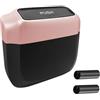 JNNJ Auto Veicolo Bidone Della Spazzatura, Mini Pattumiera Auto Con Coperchio, Portatile Mini Cestino per Auto, Piccolo Contenitore Rifiuti Mini Cestino a Prova Multifunzionale per Veicolo(Rosa)