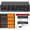 Mixer Audio con Microfono Stereo a 4 Vie 165x82x38mm a Basso Rumore Nero