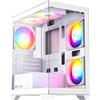 XYZ X-CS-TITANIUMVIEWLT-W, Micro Tower, PC, Bianco, Micro ATX