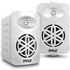 Pyle Altoparlanti, Casse Audio, Speaker Interno Esterno Coppia 300 Watt 2 Vie Impermeabili 10 cm con Tweeter 1,3 cm per Casa, Barca, Balcone, Piscina, Bianco