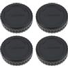 AS Axis Spindleon Set di 4 copriobiettivo posteriore e kit di protezione per il corpo della fotocamera, compatibili con Pentax Q Q7 Q10 Q-S1