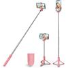 HCTian HCTian Treppiede per Selfie Stick, Treppiede 3 in 1 Estensibile con Rotazione a 360° con Supporto per Telefono Cellulare Portatile Remoto Wireless Staccabile Compatibile con iPhone, Android, Sa
