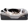JOYELF, Cuccia ortopedica per cani in memory foam con copertura rimovibile e lavabile, con giocattolo con sonaglio