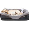 JOYELF Letto per cani ortopedico XXL per animali da compagnia in memory foam con fodera lavabile rimovibile e giocattolo che scricchiola come regalo