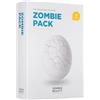 SKIN1004 Zombie Pack & Activator Kit - Maschera Viso Idratante, Pore Minimizer Glass Skin Coreana Face Mask, con Proteine, Maschera Idratante Anti-Age - 8 Trattamenti