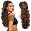 XFSRG Topper Capelli Veri Donna Extension Capelli Finti Chignon Frangia Clip Capelli Veri per Acconciature Eleganti e Quotidiane (Marrone chiaro)