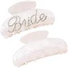 YEAMLTE Mollettone Capelli Donna, 2 PCS Fermaglio Grande per Artigli da Donna, Accessori per Capelli da Sposa, Pinza capelli Donna con Diamanti, per Matrimoni, Spose, Addii al Celibato/Nubilato (C)
