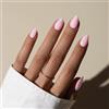 KQueenest Sheer Soft Gel Press on Nails Breve - Sheer Chiodi rosa chiaro da incollare a mandorla corta, tinta unita per bambini rosa finte unghie finte, lucide, naturali, set da 30 pezzi