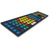 Lacerto | 15 x 15 mm adesivi per tastiera tedesca con codifica a colori (sistema a 10 dita) - Set con tastierino numerico e tasti aggiuntivi - per computer desktop e laptop - Impara a digitare per