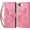 KENHONER Compatibile Cover con iPhone 17e,Premium Pelle PU Portafoglio Flip Libro Custodia Cover per iPhone 16e [Protezione Completa] - Rosa