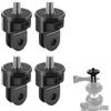 Eniyou 4 Pcs 1/4 di Pollice Rotazione di 360 ° Montaggio Adattatore per Treppiede Accessori Action Cam Compatibile con Le Più Diffuse Action Cam Come Gopro Insta360 E Sony Nero