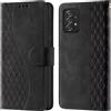 CaseGla Cover per Samsung Galaxy A53 5G custodia portafoglio Nero | Blocco RFID, 3 scomparti carte, 1 tasca banconote, Chiusura magnetica, Supporto, Pelle PU flip cover per Samsung A53 5G