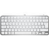 Logitech MX Keys Mini for Business tastiera wireless illuminata, Layout Inglese QWERTY - Grigio chiaro