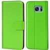 Verco custodia per Samsung Galaxy S7 Edge, Case per Galaxy S7 Edge Cover PU Pelle Portafoglio Protettiva, Verde