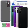 Eonpam Scocca Vetro Posteriore per Huawei P40 Lite 5G Coperchio Copribatteria Sostituzione con Vetro Fotocamera + Kit di Riparazione (Nero)